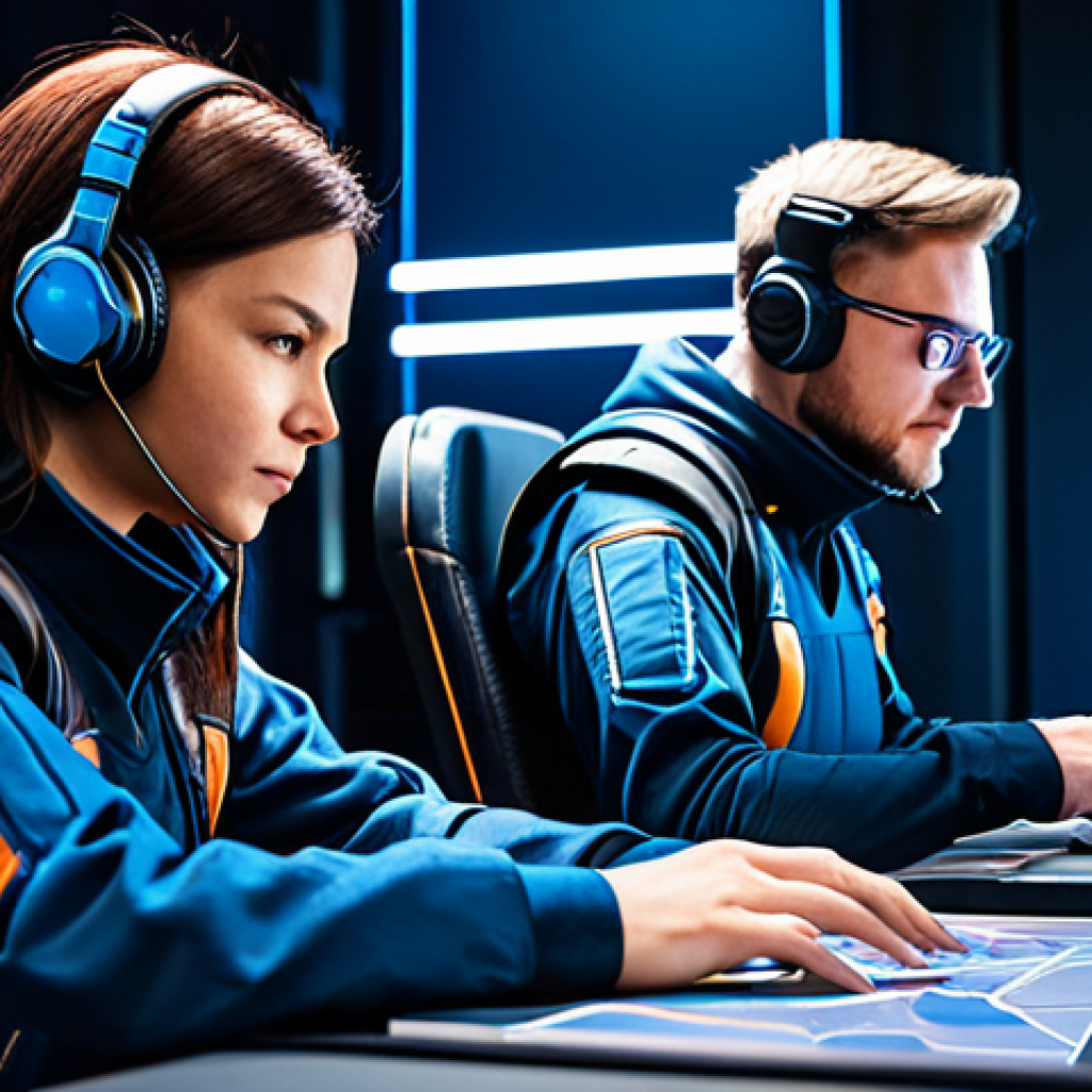 A diverse team of professional Valorant agents (one female duelist, one male initiator, one female controller, one male sentinel) engaged in a coordinated push on a futuristic Valorant map, displaying strategic ability usage. The scene captures a dynamic moment of teamwork, with clear lines of communication and tactical positioning. All agents are in professional esports attire, fully clothed, appropriate attire. The environment is well-lit with cinematic lighting, focusing on the strategic gameplay. Professional esports photography, high quality, sharp focus, vibrant colors, perfect anatomy, correct proportions, natural pose, well-formed hands, proper finger count, natural body proportions, safe for work, appropriate content, professional, family-friendly.