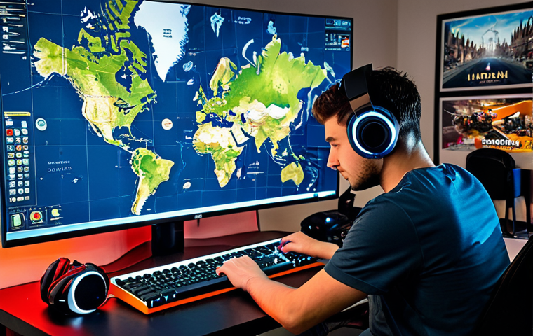 Strategic Map Analysis** A brightly lit, modern gaming room in Rome. A young adult is intensely studying a Valorant map displayed on a large monitor. They are surrounded by gaming peripherals: a gaming keyboard, mouse, and headset. The room is decorated with Italian-themed posters and gaming merchandise. The person is wearing casual but stylish clothing appropriate for indoor activity. Focus on the tactical elements of the map displayed on screen. safe for work, appropriate content, fully clothed, professional-quality rendering, perfect anatomy, natural proportions. **