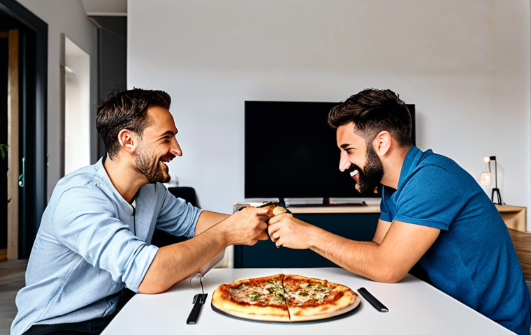 Friends Playing Valorant Together** "Three friends, two male and one female, fully clothed in casual clothing, sitting around a table in a modern apartment in Italy, playing Valorant on laptops. Pizza and drinks on the table. Energetic and happy atmosphere, showcasing teamwork. Safe for work, appropriate content, family-friendly, professional lighting, perfect anatomy, correct proportions, natural pose." **