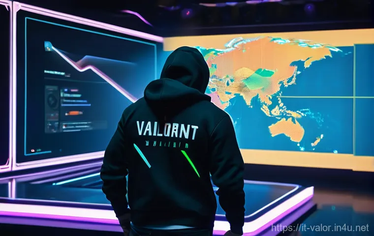 발로란트 크리에이터 콘텐츠 제작 - **Valorant Agent Tactical Guide:** "A Valorant content creator, dressed in stylish but casual cl...