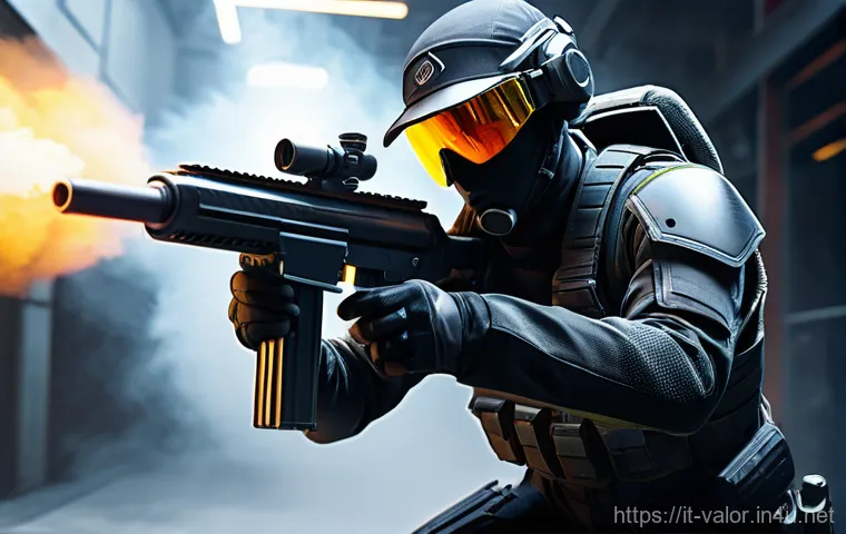 발로란트 오퍼레이터 활용법 - **Prompt 1: Strategic Defensive Hold** "A Valorant-style tactical shooter agent, male or female,...