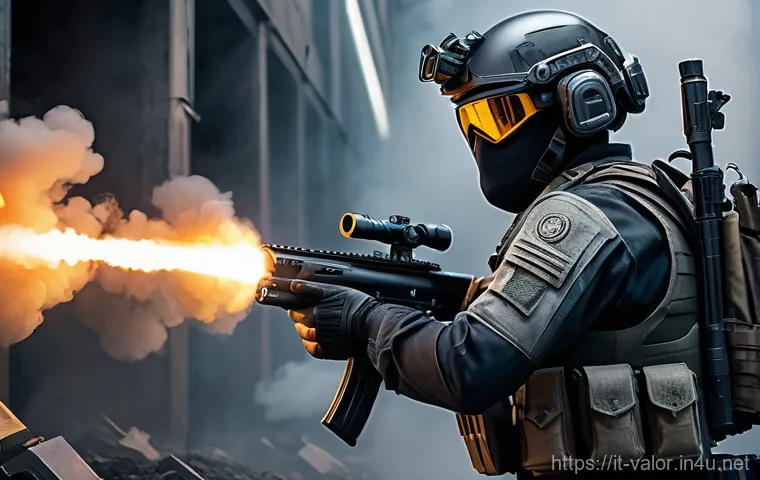 발로란트 오퍼레이터 활용법 - **Prompt 2: Dynamic Peek and Reposition** "A Valorant-style tactical shooter agent, male or fema...