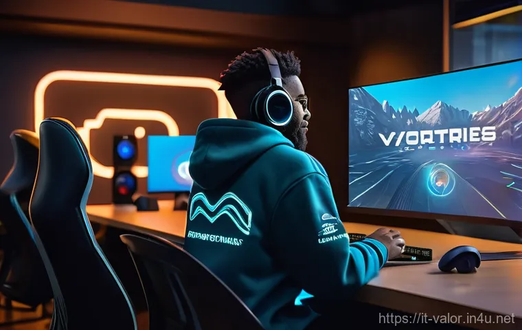 발로란트 유저 기반 콘텐츠 제작 비법 - **Prompt:** A diverse content creator, dressed in a comfortable, stylish gaming hoodie, sits at a mo...