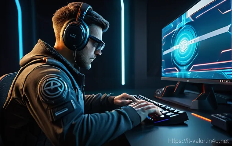 발로란트 유저 기반 콘텐츠 제작 비법 - **Prompt:** A diverse content creator, dressed in a comfortable, stylish gaming hoodie, sits at a mo...