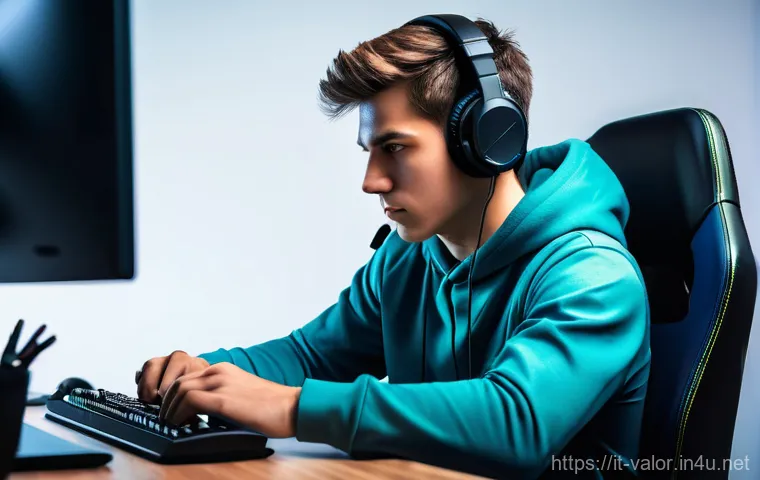 발로란트 스트레스 관리법 - **Prompt 1: Mental Preparation and Focus** A clean, wide shot of a young adult male gamer, late ...