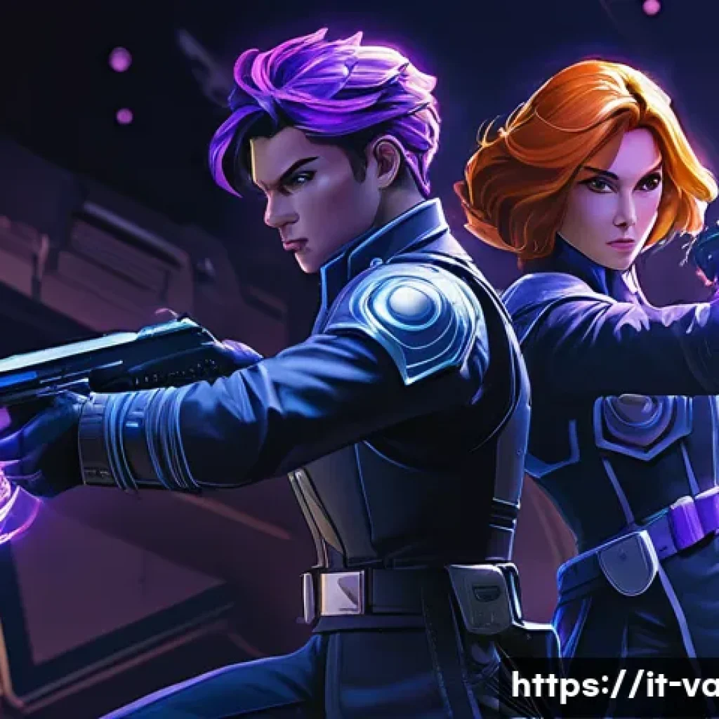 발로란트 경쟁전 패치 노트 - **Prompt:** "A dynamic and action-packed illustration featuring Valorant agents Yoru and Reyna in cl...