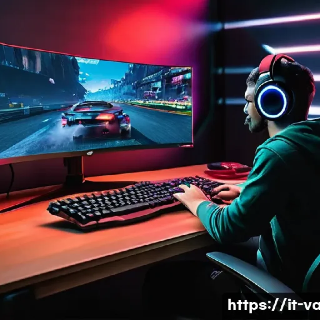 발로란트 전용 그래픽 카드 추천 - **Prompt for Economical Setup:** "A young gamer, dressed in casual, comfortable clothes, is inte...