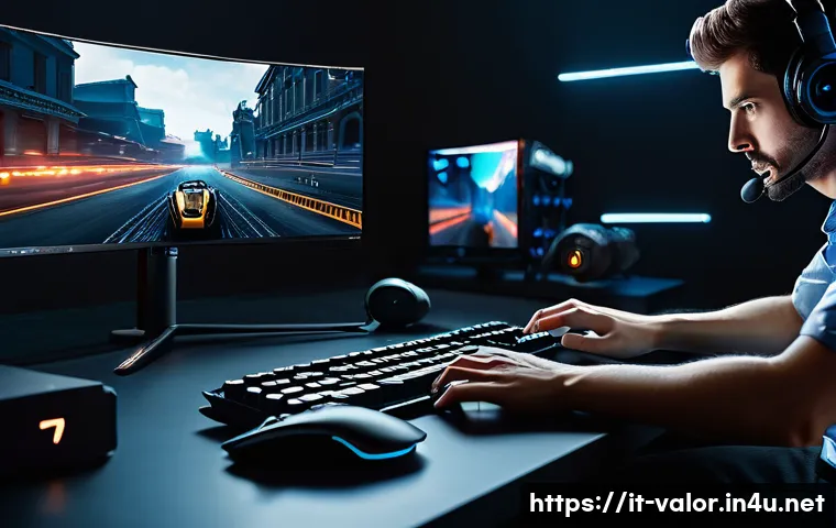 발로란트 프로 유저 세팅 공개 - 5, and a high-refresh-rate monitor displaying smooth gameplay at 240Hz. The scene includes a modern ...