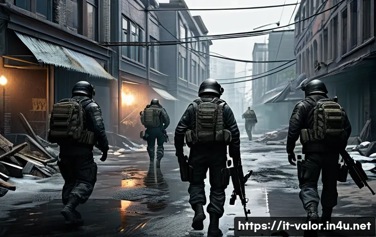 발로란트 신작과 유사 게임 비교 - A highly detailed scene of a tactical shooter game environment inspired by Escape from Tarkov: a rea...