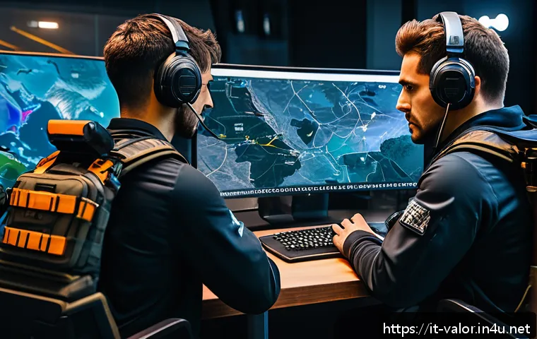 발로란트 아이템 구매 목록 - A tactical esports team in a modern urban setting, coordinating their purchase strategy around a dig...