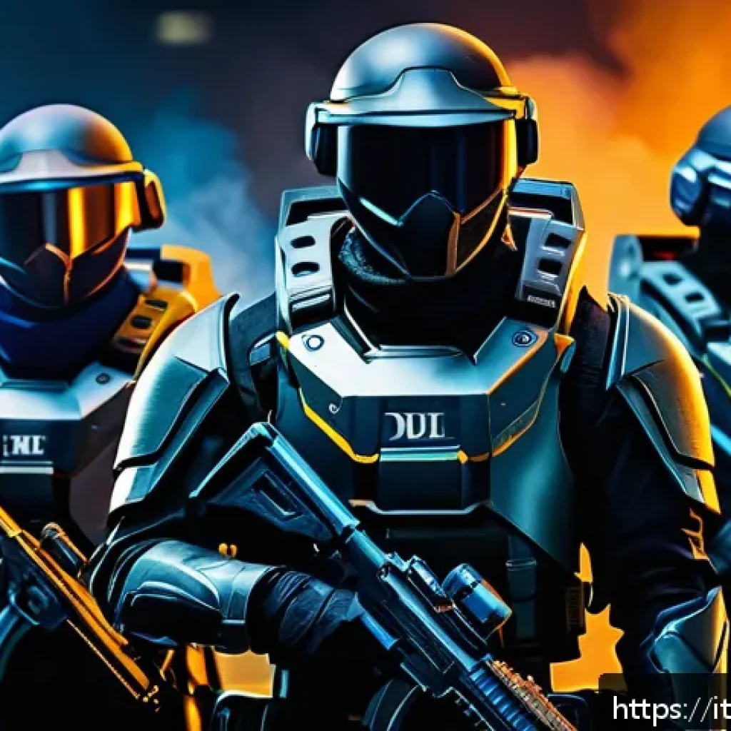 발로란트 팀 조합의 기본 원리 - A dynamic, high-action Valorant team composition scene featuring four distinct agents representing t...