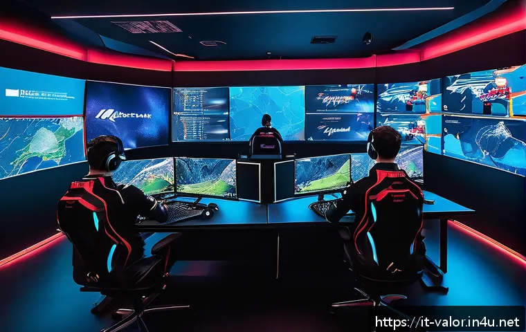 발로란트 최신 커뮤니티 트렌드 - A dynamic esports team scene in Italy featuring five diverse players in modern, stylish esports jers...
