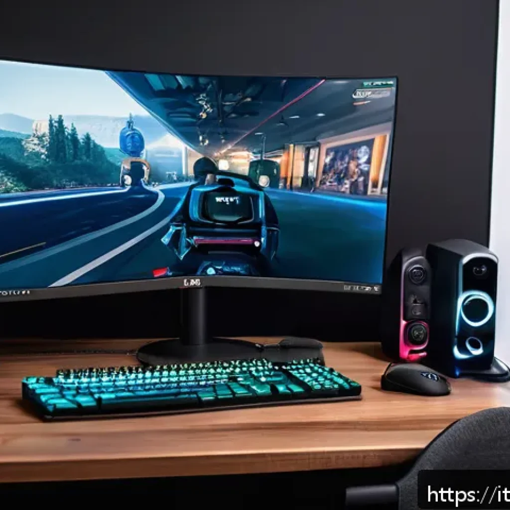발로란트 실시간 스트리밍 가이드 - A modern Italian Valorant streamer setup in a cozy, stylish room featuring a high-end gaming PC with...