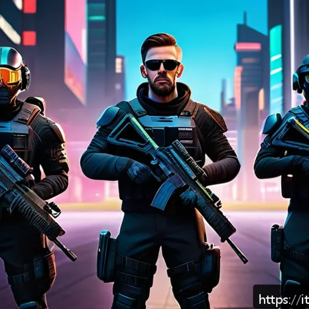 발로란트 리그 오브 레전드 비교 - A dynamic, high-energy tactical shooter scene set in a futuristic urban environment inspired by Valo...