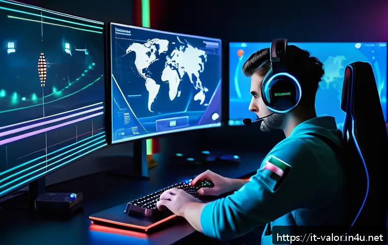 발로란트 공략 유튜버 추천 - A detailed digital art scene of a skilled Valorant player analyzing a complex in-game map layout on ...