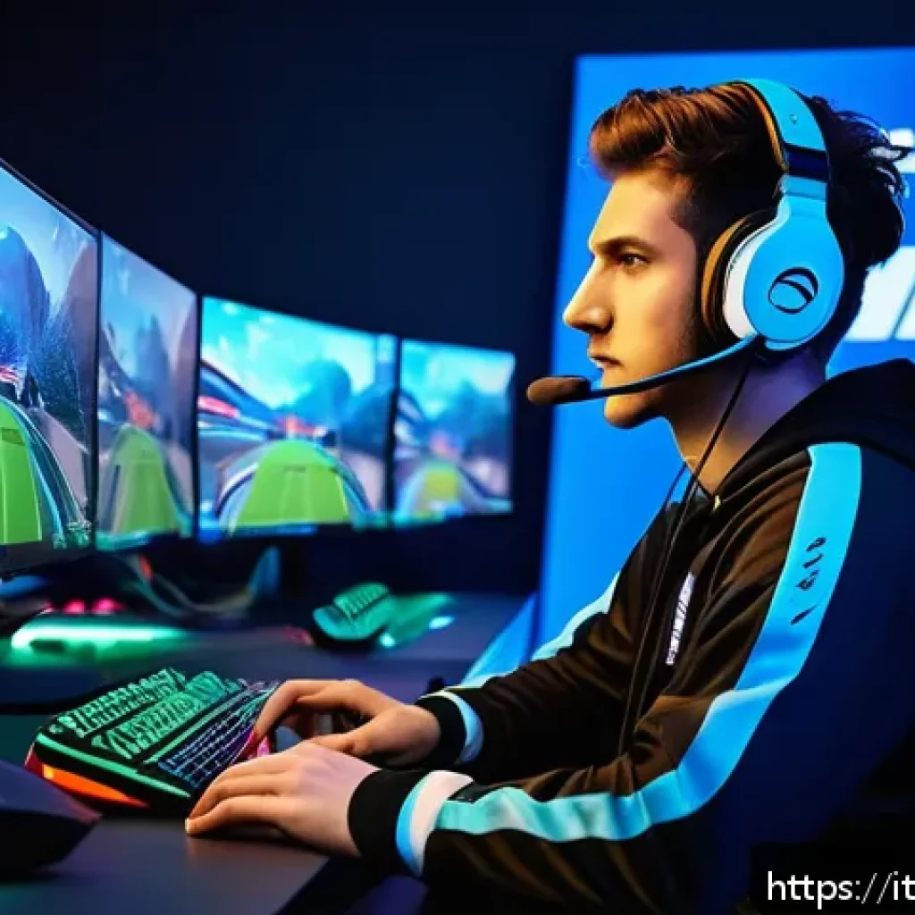 발로란트 최신 e스포츠 팀 순위 - A dynamic esports scene featuring a young Italian Valorant team in a high-tech gaming arena, compose...
