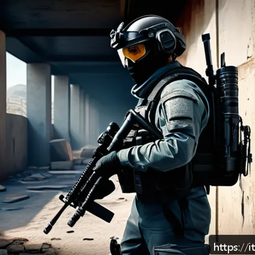 발로란트 초보자를 위한 템플릿 - A detailed digital illustration of a tactical Valorant gameplay scene focusing on strategic map posi...