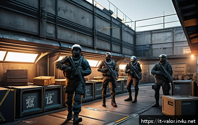 발로란트 유저 통계와 인사이트 - A highly detailed digital artwork of a Valorant team strategically positioning themselves on a new, ...
