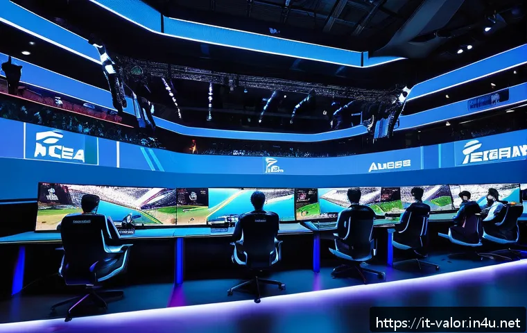 발로란트 글로벌 대회 하이라이트 - A dynamic esports team in an intense Valorant match, showcasing perfect coordination and communicati...